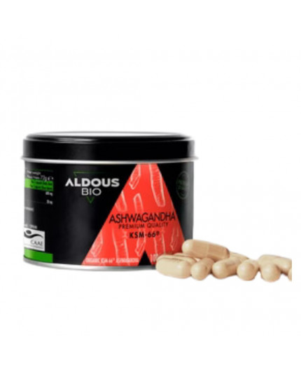 ALDOUS EXTRATO DE RAIZ DE ASHWAGANDHA KSM-66 ® Ecológico 100 CAP