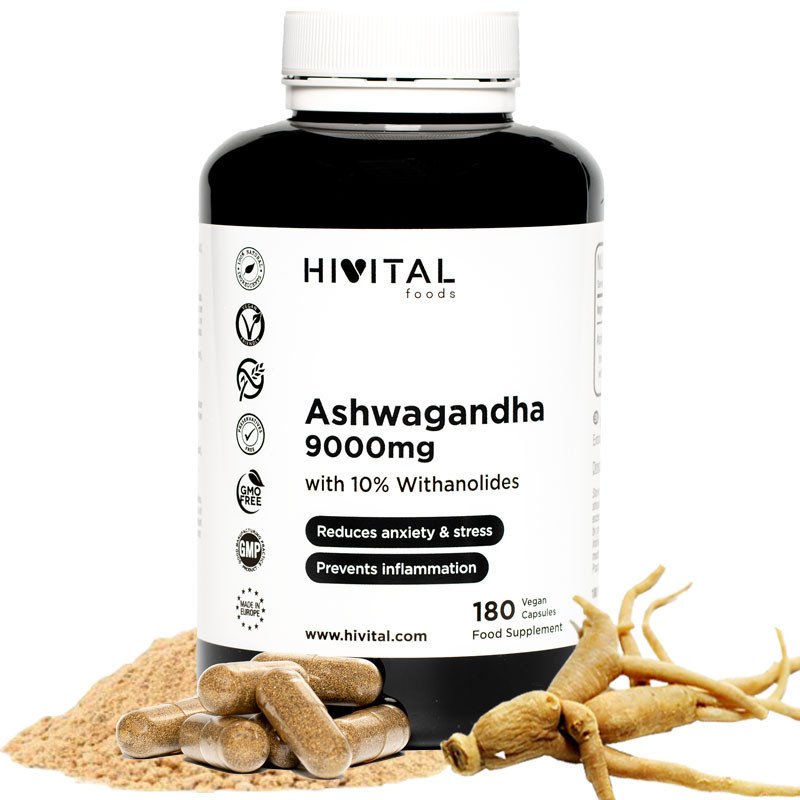 HV-ASHWAGANDHA 9000 MG | 180 CÁPSULAS VEGANAS
