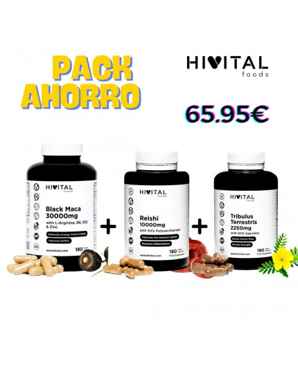 HIVITAL PACK VIGOR MACA NEGRA + REISHI + TRIBULUS TERRESTRIS