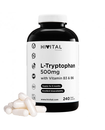 HV L-TRIPTOFANO 500 mg | 240 CAPSULAS VEGANAS