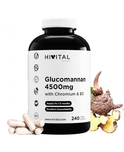 HV- GLUCOMANANO 4500 MG | 240 CÁPSULAS VEGANAS