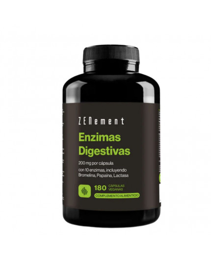 ZN- ENZIMAS DIGESTIVAS 200 mg POR CAPSULAS - 180 Cápsulas Veganas