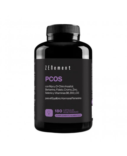 ZN- PCOS CON MYO Y D-CHIRO INOSITOL, BERBERINA, FOLATO, CROMO 180 CAP