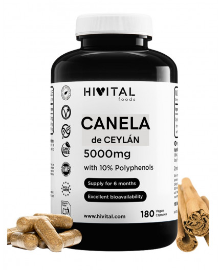 HV- CANELA DE CEYLÁN 5000 MG 180 CAPSULAS VEGANAS