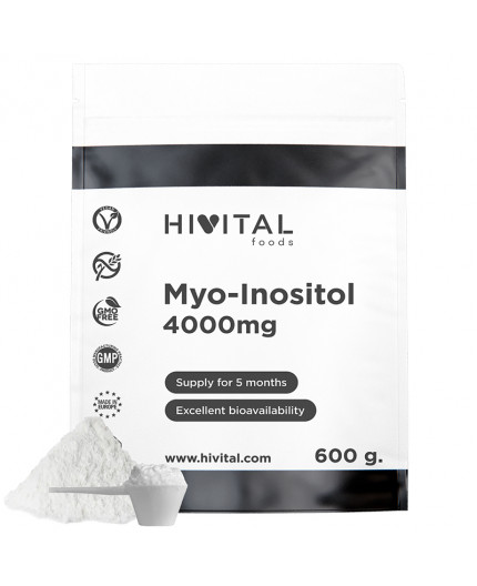 HV- MYO-INOSITOL 4000 mg | 600 gramos de polvo vegano