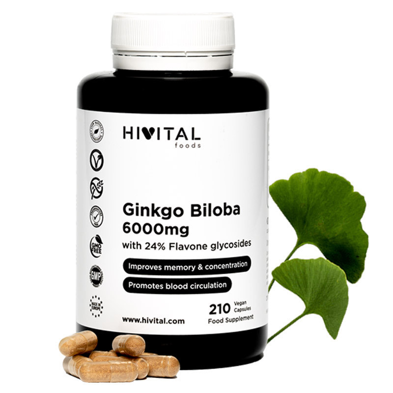 HV-GINKGO BILOBA 6000 MG | 210 CÁPSULAS VEGANAS