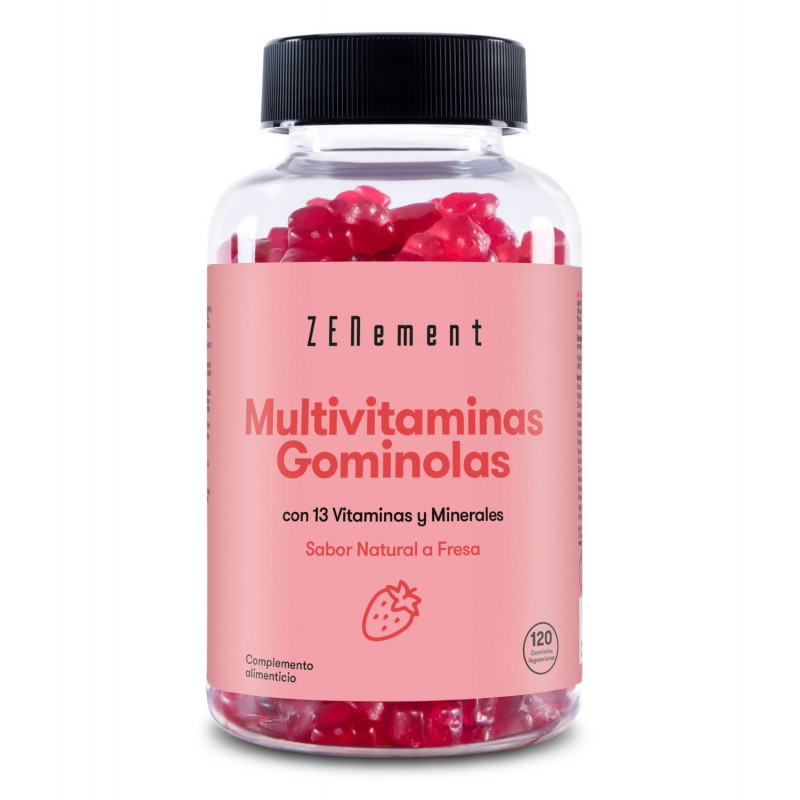 ZN- MULTIVITAMINAS GOMILAS, con 13 Vitaminas y Minerales - 120 Gummies