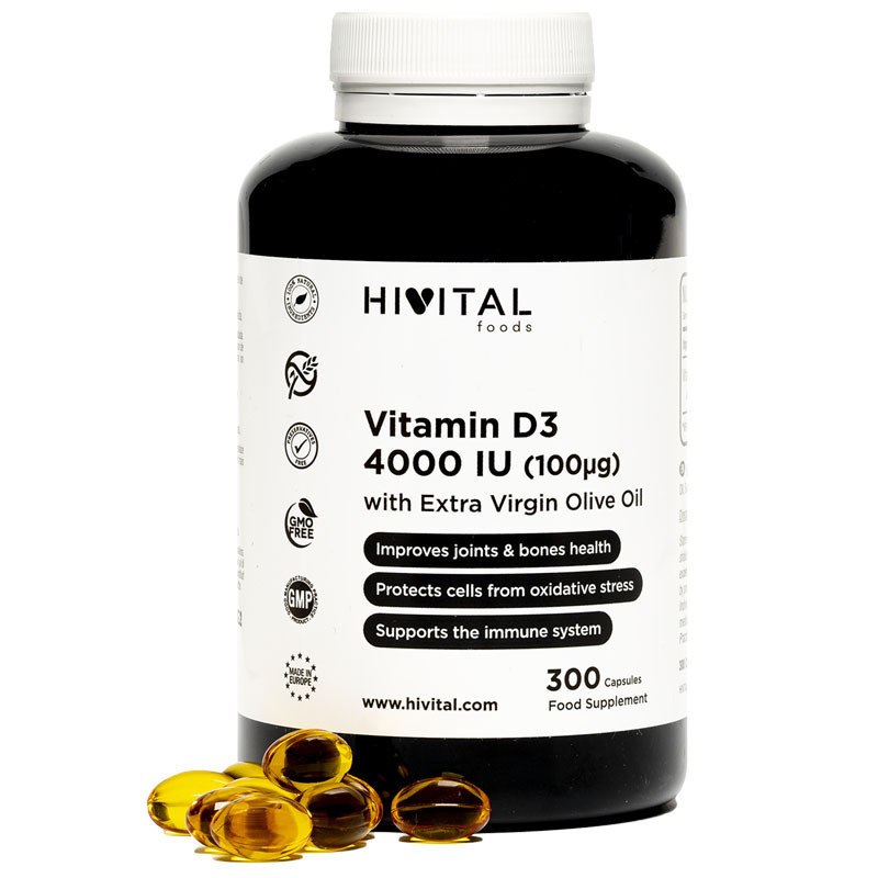 HV- VITAMINA D3 4000 IU | 300 PERLAS
